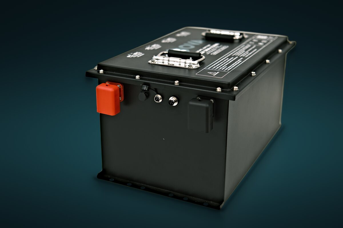 Terminal end of the 48V 100Ah LFP Pack